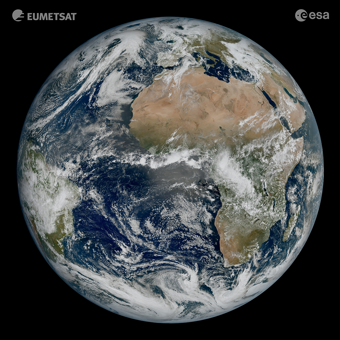 First image of the full Earth disc from the Meteosat Third Generation Imager, © EUMETSAT/ESA