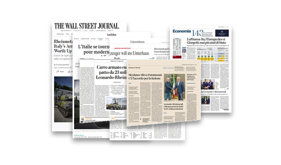 The partnership between Leonardo and Rheinmetall covered by the international and national press